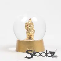 Stoobz Design Stoobz Kabouter f*ck you schudbol goud goud Polyresin Sneeuwbol