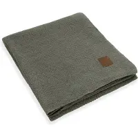 Knit Factory Jesse Gebreid Plaid XL - Woondeken - plaid - Wollen deken - Kleed - Iced Clay - 195x225 cm