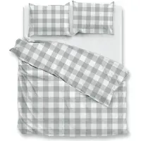 Zo! Home Dekbedovertrek Quattro-di-Lino Dove-Grey Katoen-260 x 200 / 220 cm | Extra Breed