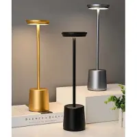 Luxus Europe - Tafellamp Touch Deluxe - Alexia Zilver - Draadloze LED Tafellamp Binnen - USB-C Oplaadbaar