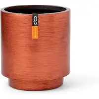 Capi Europe - Vaas cilinder Retro Gold & Copper - 8x9 - Koper - Opening Ø7 - Bloempot voor binnen - 5 jaar garantie - BRTC311