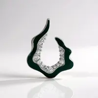 Cavill - Hanger Zilveren 925 Sterling Zilver - Platina Verguld - Cambodjaanse Ronde Zirkon 0,68 ct - Modern & Glanzend Edelsteen Sieraad