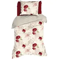 Satin d'or Grace Dekbedovertrek - Lits-jumeaux - 240x200/220 cm - Rood