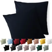 Blumtal Kussensloop Microvezel Kussenhoes 80 x 80 cm - Dark Ocean Blue - Set van 2