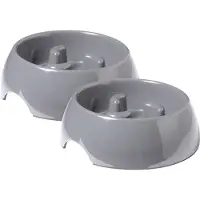 Adori Anti-Schrok Voerbak L 800ml - Hondenvoerbak - 2 x 22 cm Grijs Large