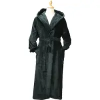 Artg Robezz - DeLuxe - Velours Badjas met Capuchon - Zwart - Very Black - Maat L/XL