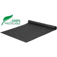 Gj Floors - Glitter loper (recyclebaar) | Zwart Zilver - Breedte x Lengte: 2 meter / 3 meter