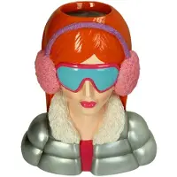 HD Collection Vaas Fashion Ski Lady Polyresin Multi 25x16x28cm