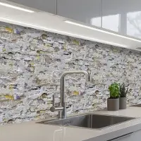 KitchenYeah Keuken achterwand 200x80 cm - Spatscherm zelfklevend Bakstenen - Muur - Verf - Muurbeschermer - Spatwand fornuis