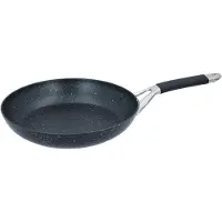 Alpina Koekenpan 28 cm - Hapjespan met Anti-Aanbaklaag - Skillet voor Alle Warmtebronnen - Ook voor Inductie - PFOA-Vrij - Zwart/ Zilver