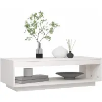 vidaXL Salontafel 110x50x33,5 cm massief grenenhout wit