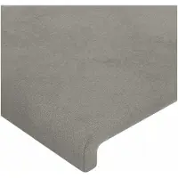 vidaXL Hoofdbord LED 160x5x78/88 cm fluweel lichtgrijs