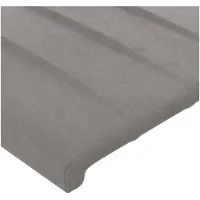 vidaXL Hoofdborden 160x5x78/88 cm fluweel lichtgrijs