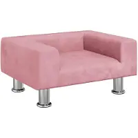 vidaXL Hondenmand 50x40x26,5 cm fluweel roze