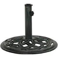 vidaXL - Parasolvoet - 44x44x31 - cm - gietijzer - groen