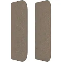 vidaXL Hoofdbord met randen 163x16x78/88 cm stof taupe