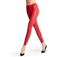 Falke Pure Matt eenkleurig materiaal ondoorzichtig 50 DEN legging dames rood - maat S