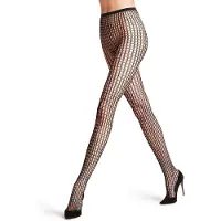 Falke Wicker Game ultra transparent materiaal transparent Panty dames zwart - maat XL