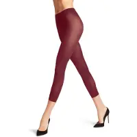 Falke Pure Matt eenkleurig materiaal halfdoorzichtig 50 DEN legging dames rood - maat L