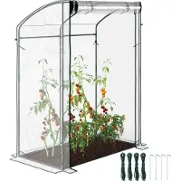 Outsunny kas - met stalen frame - groen