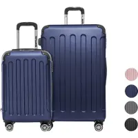 TRVLMORE Kofferset - 2 Delig - 38L Handbagage + 110L Ruimbagage - Donkerblauw