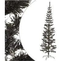 vidaXL Kerstboom smal 180 cm zwart