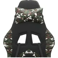 vidaXL Gamestoel kunstleer zwart en camouflage
