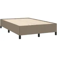 vidaXL Bedframe zonder matras 120x190 cm stof taupe