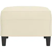 vidaXL Voetenbank 70x55x41 cm kunstleer crèmekleurig