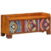 vidaXL Schoenenkast Multikleur 90 x 35 x 40 cm Massief Acacia Hout