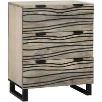 vidaXL Dressoir Wit 60 x 33,5 x 75 cm Massief mangohout