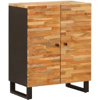 vidaXL Opslag Dressoir 60 x 33 x 75 cm Massief Mango Hout Bruin