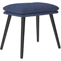 vidaXL Voetenbank 45x29,5x35 cm stof blauw