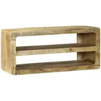 vidaXL TV Kast met plank Bruin 80 x 32 x 36 cm Massief mangohout