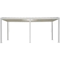 Mirador Deluxe terrasoverkapping - 300 x 600 cm - lichtgrijs - Luxe / Vrijstaande / Aluminium lamellen overkapping - Tuinprieel / Carport / Veranda / Pergola