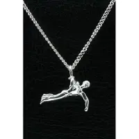 MOOYE ® - Collectie Zilveren Zwemmer ketting hanger