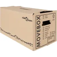 vidaXL Verhuisdoos met opslag 20 st Naturel 59 x 31,5 x 31,5 cm Karton