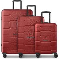 Tonino lamborghini Bologna 4 wielen Kofferset 3-delig rood