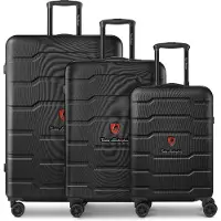 Tonino lamborghini Bologna 4 wielen Kofferset 3-delig zwart