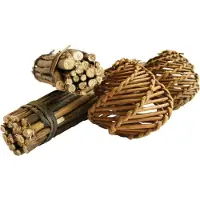 Happy pet wilgen value pack 2 sticks/2 ballen - 26x9x9 cm