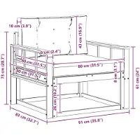 vidaXL Buiten Midden Sofa Naturel