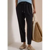 Cecil Dames Mid Waist Slim Leg broek in Loose Fit - Zwart - XL