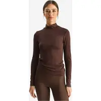 Bianco Slim Fit Lange Mouwen Halve Turtleneck Top