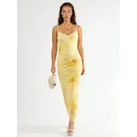 Busem Floral Bodycon Midi-jurk met Drapé