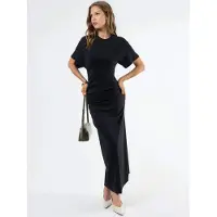 Busem Effen Mouwloze Bodycon Midi Jurk