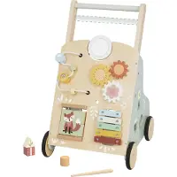 Tooky Toy Baby Loopwagen van Hout in Pastelkleuren | Loopkar / Loopwagentje | Verschillende speelfuncties