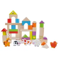 Simply For Kids houten blokken en dieren 50-delig