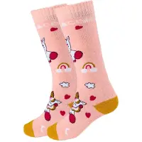 Cairn Spirit J, chaussettes de ski, junior, 2-pack, powder unicorn