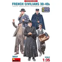 Mini art Modelbouwpakket Militaire voertuigen - 38037 French Civilians 1930-40#039 Plastic - 1:35 - Modelbouw