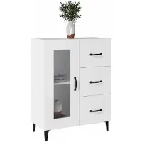 vidaXL Dressoir 69,5x34x90 cm bewerkt hout wit